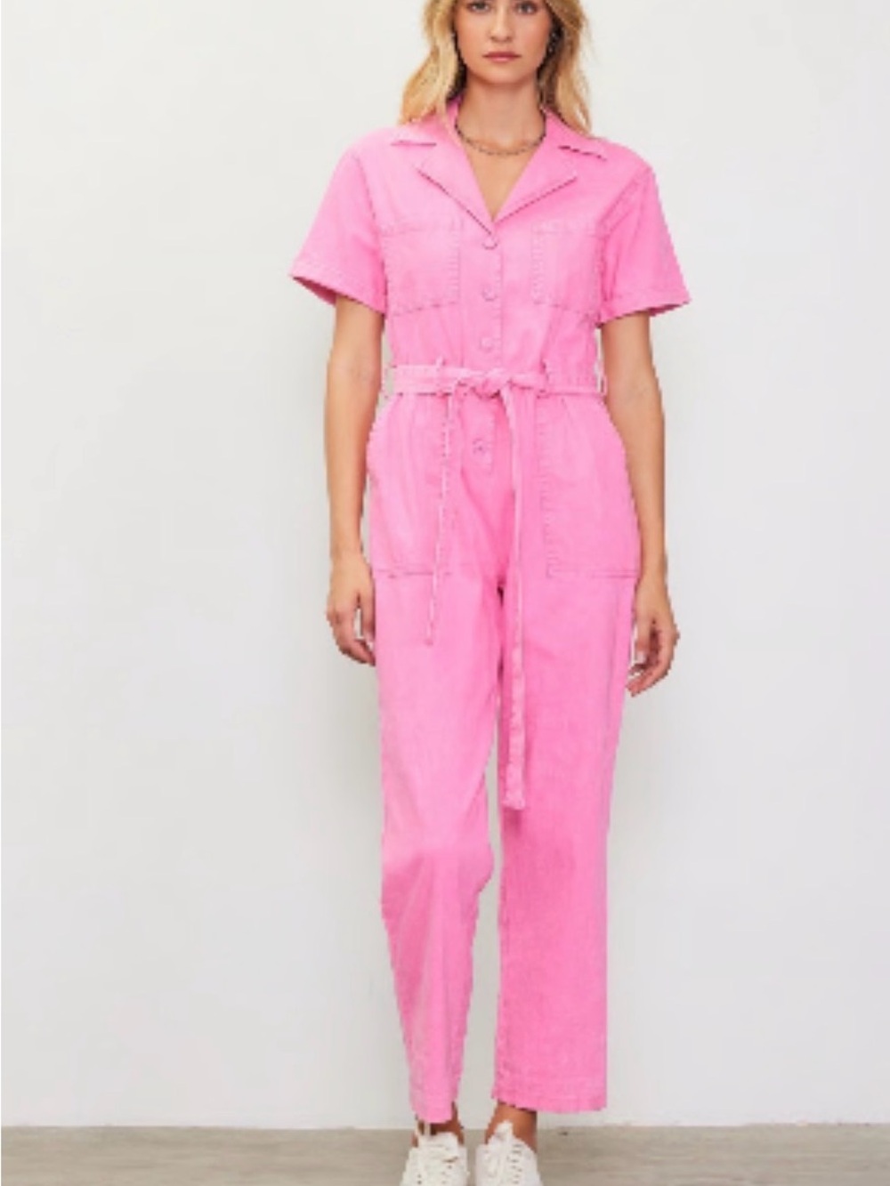 Skies Are Blue Short-Sleeve Jumpsuit